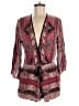 Angie 100% Rayon Paisley Burgundy Romper Size M - photo 1