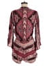 Angie 100% Rayon Paisley Burgundy Romper Size M - photo 2