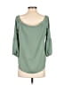 Veronica M. 100% Polyester Green 3/4 Sleeve Blouse Size S - photo 2