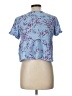 Unbranded 100% Rayon Blue Short Sleeve Blouse Size L - photo 2