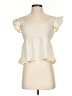 E&M Collection Ivory Short Sleeve Top Size S - photo 1