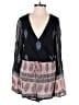 Free People 100% Rayon Paisley Black Romper Size XS - photo 1