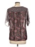 Mason + Mackenzie Gray Short Sleeve Blouse Size L - photo 2