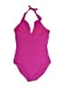 Assets Solid Pink One Piece Swimsuit Size XL - photo 2