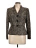 Kasper 100% Polyester Animal Print Gold Blazer Size 10 Petite - photo 1