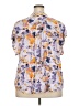 Torrid Floral Purple Short Sleeve Blouse Size 4X Plus (4) - photo 2