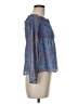 Intermix 100% Silk Blue Long Sleeve Silk Top Size M - photo 4