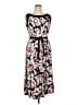 Perceptions Print Black Casual Dress Size XL - photo 1