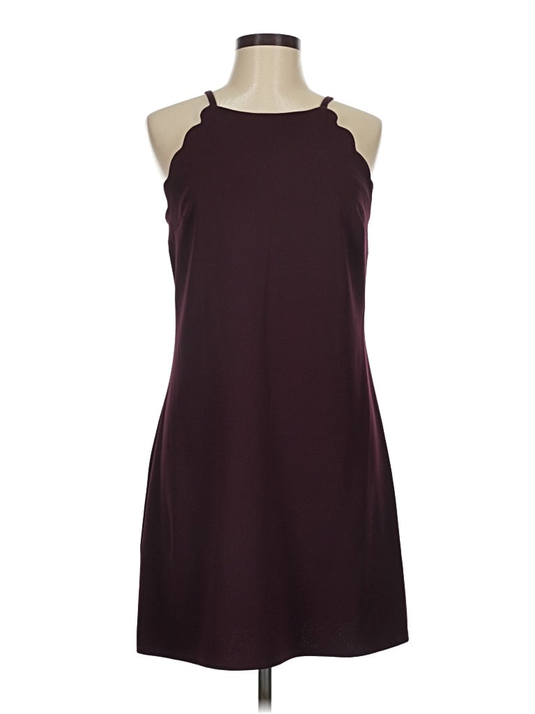 Pre-owned Fortune + Ivy Casual Dress In Burgundy