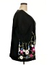 Assorted Brands 100% Rayon Floral Black Short Sleeve T-Shirt Size XXL (2XL) - photo 4