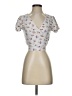 No Comment Ivory Short Sleeve Blouse Size S - photo 1