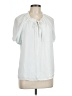 Elie Tahari White Short Sleeve Blouse Size L - photo 1
