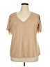 Vince Camuto Tan Short Sleeve Top Size 3X - photo 1