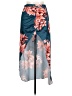 Unbranded 100% Polyester Tropical Teal Casual Skirt Size L - photo 1