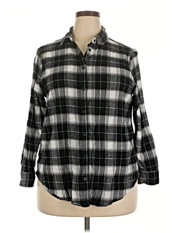 CALVIN KLEIN JEANS 3/4 Sleeve Button-Down Shirt (view 1)