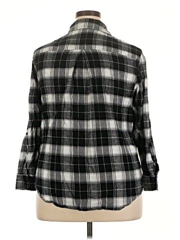 CALVIN KLEIN JEANS 3/4 Sleeve Button-Down Shirt (view 2)