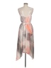 Apt. 9 100% Polyester Argyle Gray Cocktail Dress Size M - photo 2