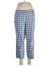 J.Jill Checkered-gingham Blue Linen Pants Size Med Petite - photo 1