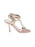 Stuart Weitzman 100% Leather Gold Sandals Size 7 1/2 - photo 1