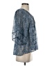 Joie 100% Silk Blue 3/4 Sleeve Silk Top Size S - photo 4