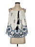 TRYB 100% Cotton Blue Sleeveless Blouse Size S - photo 1
