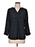 Fortune + Ivy Polka Dots Black 3/4 Sleeve Blouse Size L - photo 1