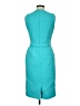 Badgley Mischka 100% Polyester Solid Tweed Teal Cocktail Dress Size 6 - photo 2