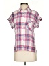Rails Plaid Pink Short Sleeve Button-Down Shirt Size XS - photo 1