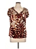 East5th Brown Short Sleeve Blouse Size L - photo 1