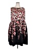 Talbots 100% Polyester Floral Black Cocktail Dress Size 18 - photo 1