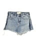 Garage 100% Cotton Stripes Blue Denim Shorts Size 3 - photo 1