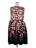 Talbots 100% Polyester Floral Black Cocktail Dress Size 18 - photo 2