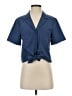 BCBGeneration Blue Short Sleeve Blouse Size S - photo 1