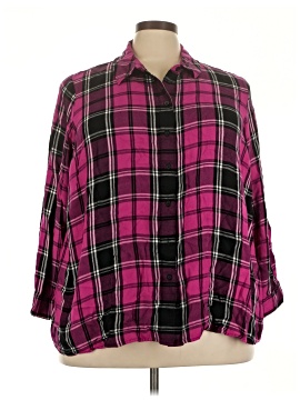 Lane Bryant 3/4 Sleeve Button Down Shirt