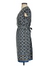 Max Studio Print Blue Casual Dress Size S - photo 5