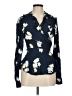 Ganni 100% Viscose Floral Blue Long Sleeve Blouse Size EU 40 / US 10 - photo 1
