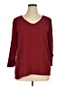 Notations Burgundy 3/4 Sleeve Top Size XL - photo 1