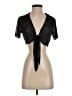 WeWoreWhat Black Short Sleeve Top Size S - photo 1