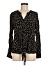J.Jill Floral Black Long Sleeve Blouse Size M - photo 1
