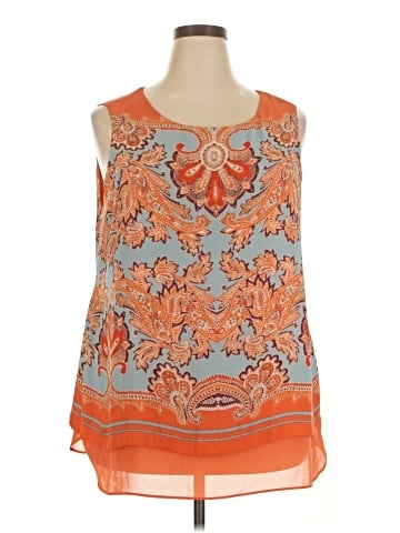 Rose + Olive Sleeveless Blouse (view 1)