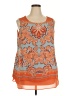 Rose + Olive 100% Polyester Orange Sleeveless Blouse Size 2X - photo 1