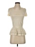 BCBGMAXAZRIA Ivory Short Sleeve T-Shirt Size P (estimated, petite) - photo 1