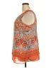 Rose + Olive 100% Polyester Orange Sleeveless Blouse Size 2X - photo 5