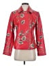 Colleen Lopez 100% Polyester Floral Red Jacket Size S - photo 1