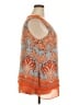 Rose + Olive 100% Polyester Orange Sleeveless Blouse Size 2X - photo 4