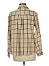 Adrienne Vittadini Plaid Tan Long Sleeve Button-Down Shirt Size M (estimated) - photo 2