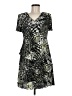 Connected Apparel 100% Polyester Print Green Cocktail Dress Size 6 (petite) - photo 1