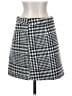 Vila 100% Polyester Houndstooth Gray Black Casual Skirt Size 36 waist - photo 1