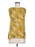 Ann Taylor LOFT 100% Polyester Gold Sleeveless Blouse Size M - photo 1