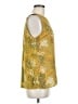 Ann Taylor LOFT 100% Polyester Gold Sleeveless Blouse Size M - photo 4
